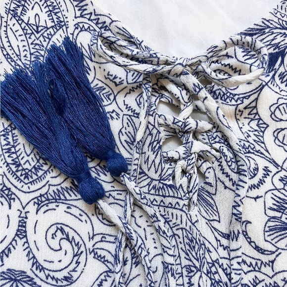 ETHEREAL Flare Asymmetrical Knot Front Mini Dress - Picture 6 of 6